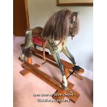 ANTIQUE ROCKING HORSE, BY F.H. AYRES LONDON C1910 - 1920, RESORED IN 1990, 128 X 40 X 110CM,