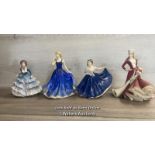 FOUR ROYAL DOULTON FIGURINES - HANNAH, DENISE, ELAINE AND CHRISTMAS DAY 2007