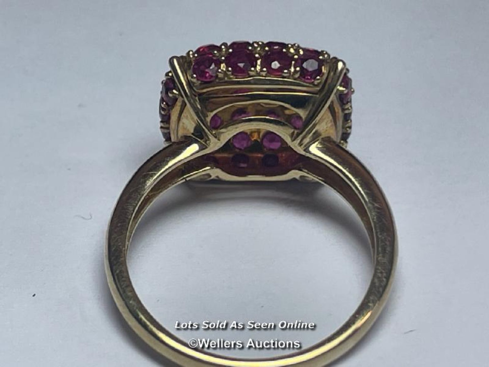 HALLMARKED 9CTGOLD RING SET WITH RUBYS , SIZE Q,TOTAL WEIGHT 5G, - Image 3 of 5