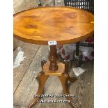 SMALL OVAL TOP SIDE TABLE, 48.5CM (W) X 54CM (H) X 41CM (D)