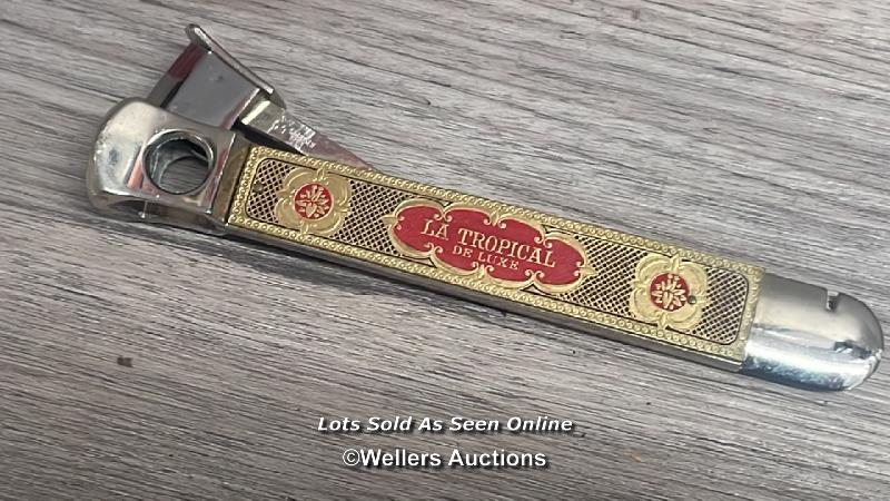 BOXED LA TROPICAL CIGAR CUTTER AND CHOPSTICKS WITH ENAMEL DECORATION - Image 2 of 4