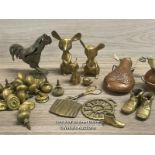 ASSORTED BRASS WARE INCLIDING ANIMALS