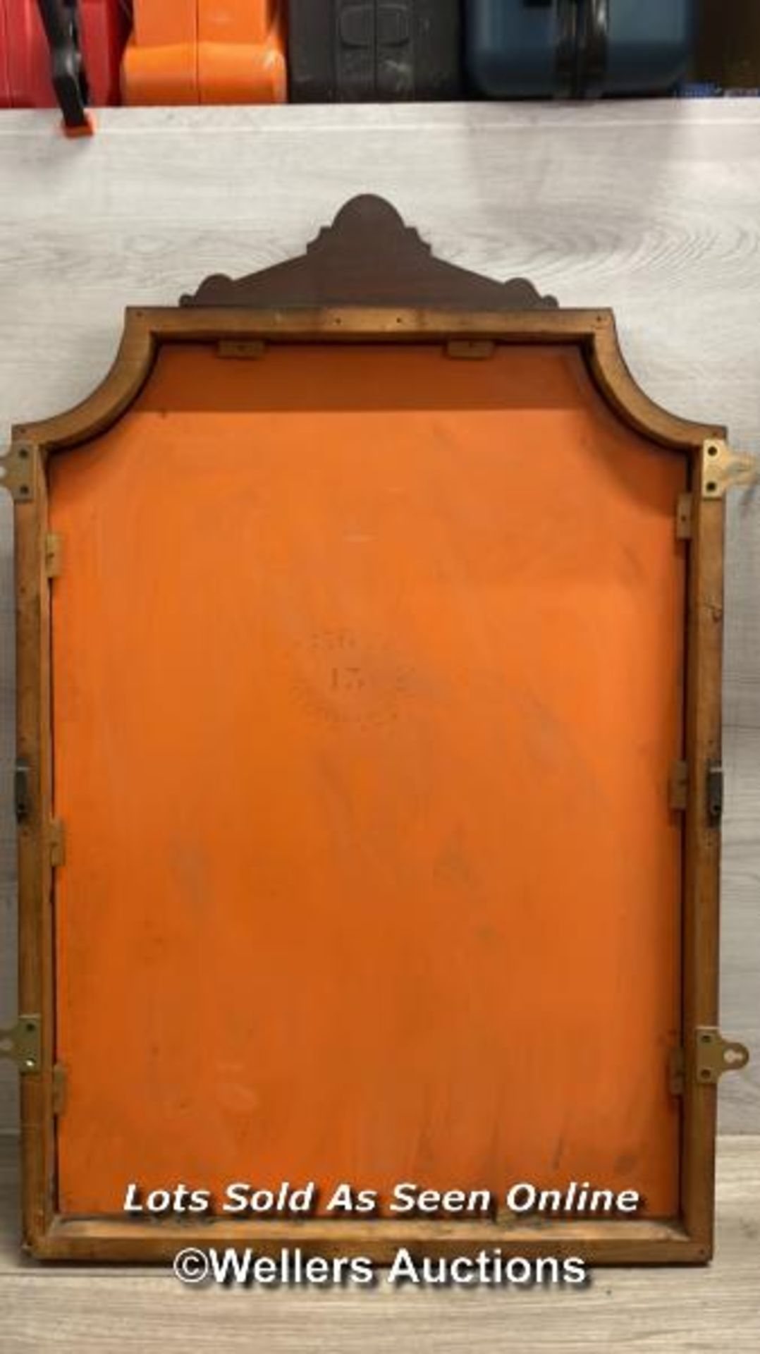 ANTIQUE VICTORIAN MAHOGANY WALL MIRROR, 63.5 X 97CM - Bild 7 aus 8