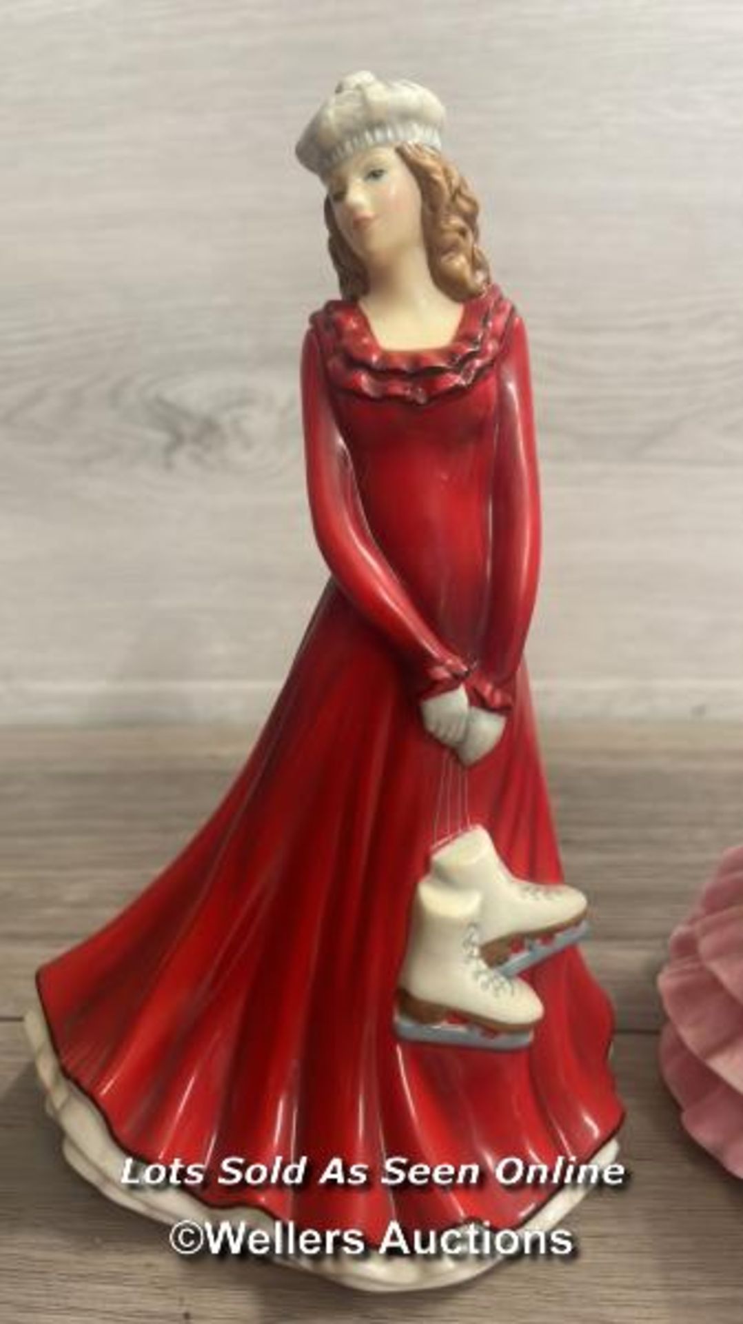 FOUR ROYAL DOULTON FIGURINES - TOP OF THE HILL, WITH LOVE, SKATING SEASON AND SWEET SIXTEEN - Image 6 of 9