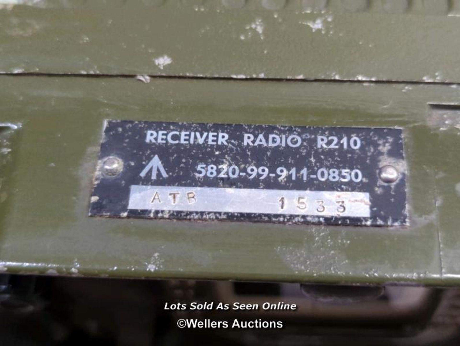 *RADIO RECEIVER R210 LARKSPUR ARMY MOD MILITARY WW2/1950S SPARES REPAIRS - Image 3 of 6