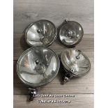 VINTAGE AUTOMOTIVE - FOUR ASSORTED LUCAS HEADLIGHTS