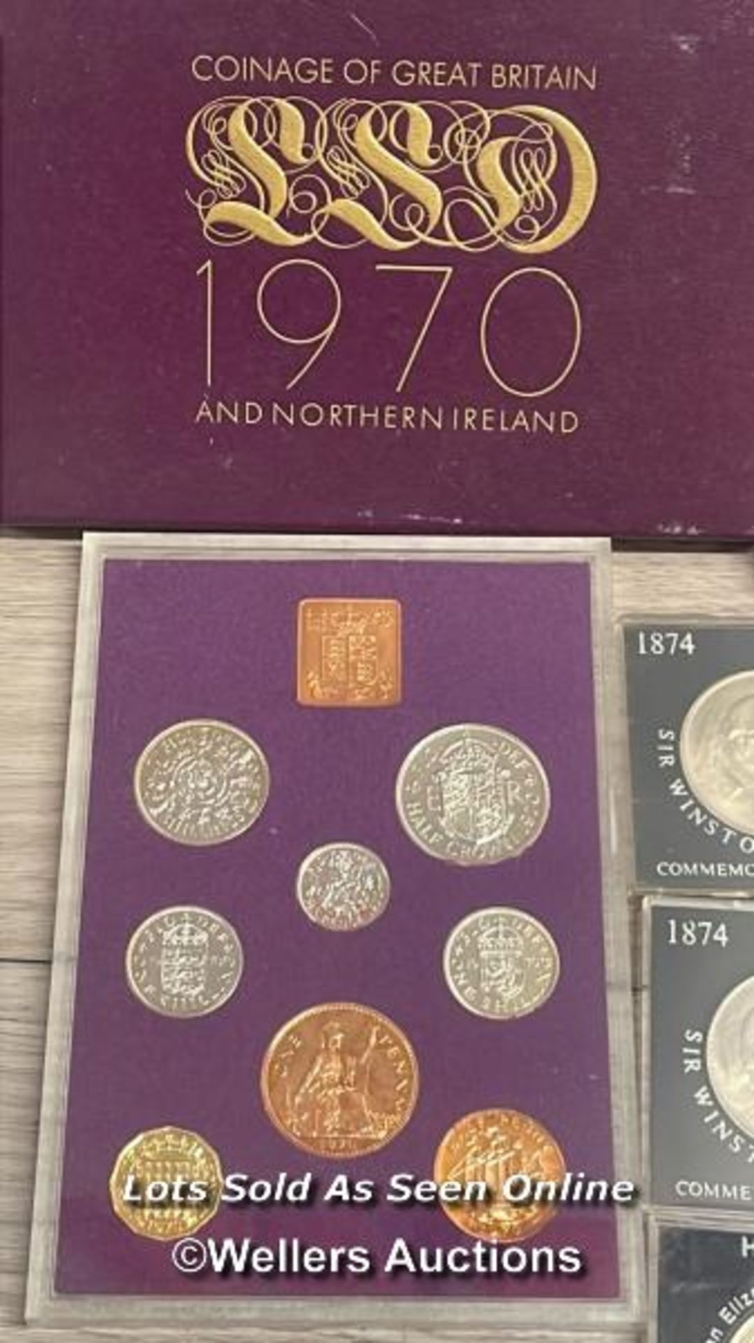 COLLECTION OF COINS, INCLUDING 1970 COINAGE OF GREAT BRITAIN AND WINSTON CHURCHILL COMMEMORATIVE - Bild 2 aus 9