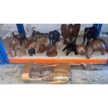 ASSORTED WOODEN ANIMALS