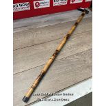 *WALKING STICK CANE BAMBOO HORN CLUTCH HANDLE SCOTTISH MADE IN SCOTLAND [319]