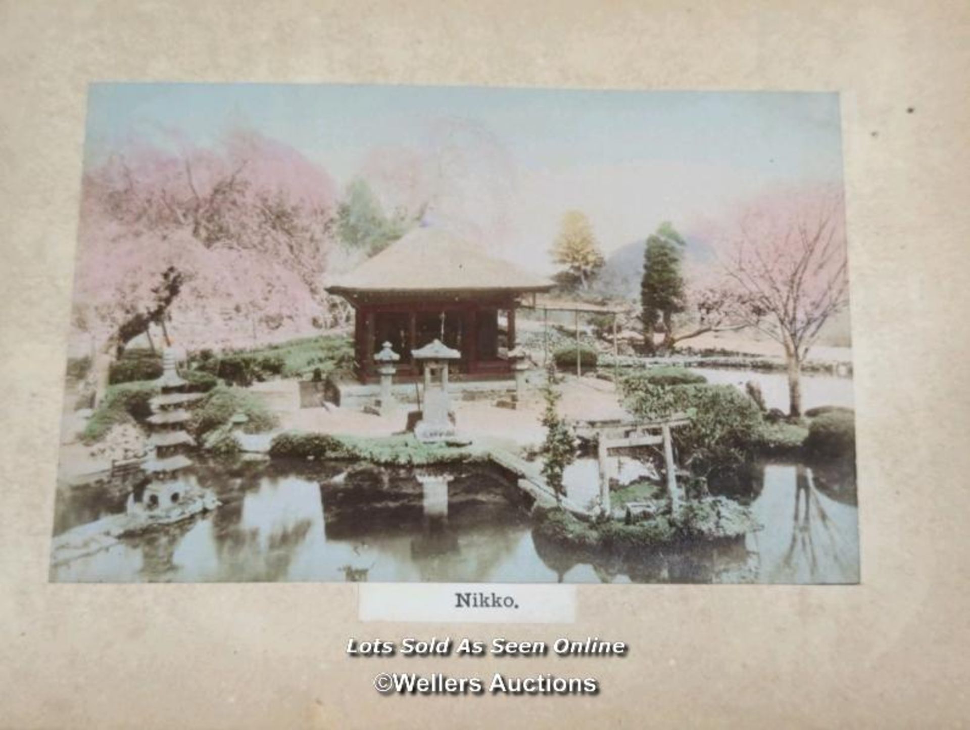 *FINE JAPANESE MEIJI PERIOD 1868-1912 RED LACQUER ALBUM 50 HAND COLOURED PHOTOS - Image 9 of 19