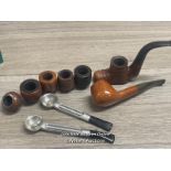 *FOUR SMOKING PIPES INCLUDING INVICTA & BRIAR BOOT SHAPED