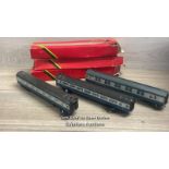 THREE HORNBY 00 GAUGE SCALE MODEL TRAIN COACHES