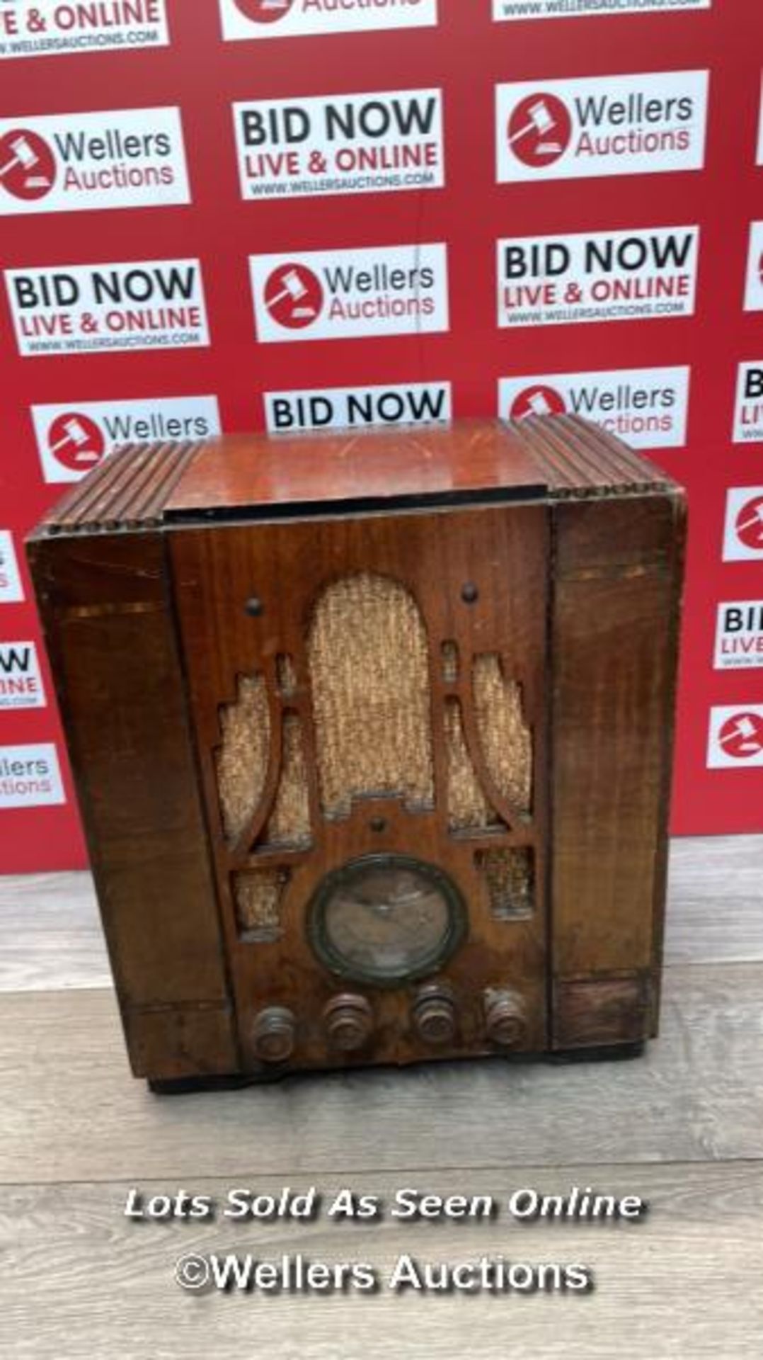 *VINTAGE ATWATER KENT 145 TOMBSTONE TUBE RADIO