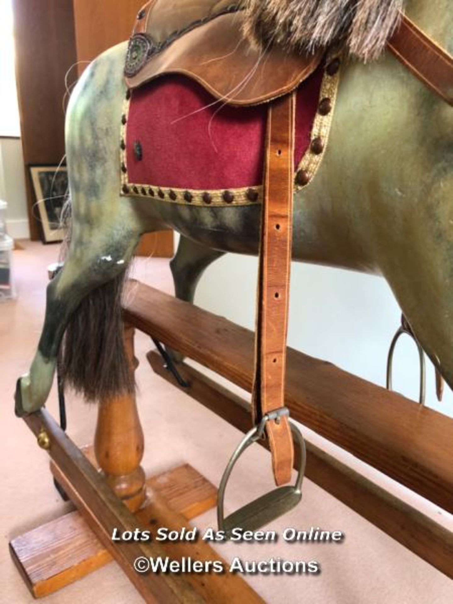 ANTIQUE ROCKING HORSE, BY F.H. AYRES LONDON C1910 - 1920, RESORED IN 1990, 128 X 40 X 110CM, - Image 7 of 7