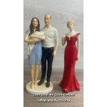 ROYAL DOULTON FIGURINE "PRINCE GEORGE A ROYAL BIRTH" AND ROYAL WORCESTER "DIANA PRINCESS OF WALES"