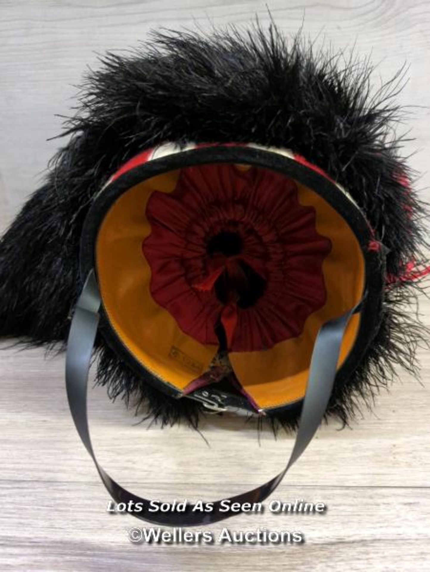 *VINTAGE SCOTTISH MILITARY PIPERS OSTRICH FEATHER BONNET , BLACK WATCH - Image 7 of 9