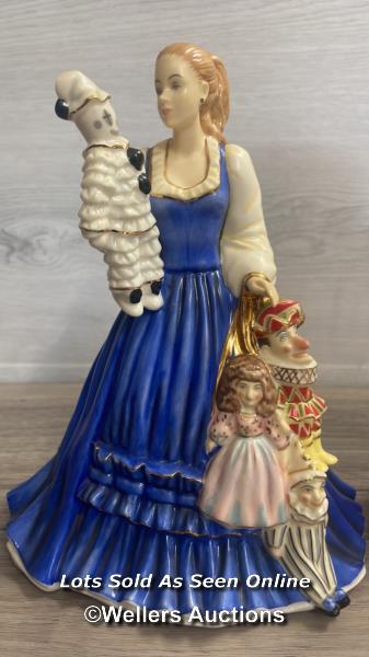 FOUR ROYAL DOULTON FIGURINES - CHRISTINE, AUTUMN BREEZE, THE PUPPETEER AND DAINTLY MAY NO.793086 - Image 6 of 10