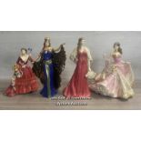 FOUR FIGURINES INCLUDING THE MASK SELLER, CLEOPATRA, JENNIFER AND ANASTASIA