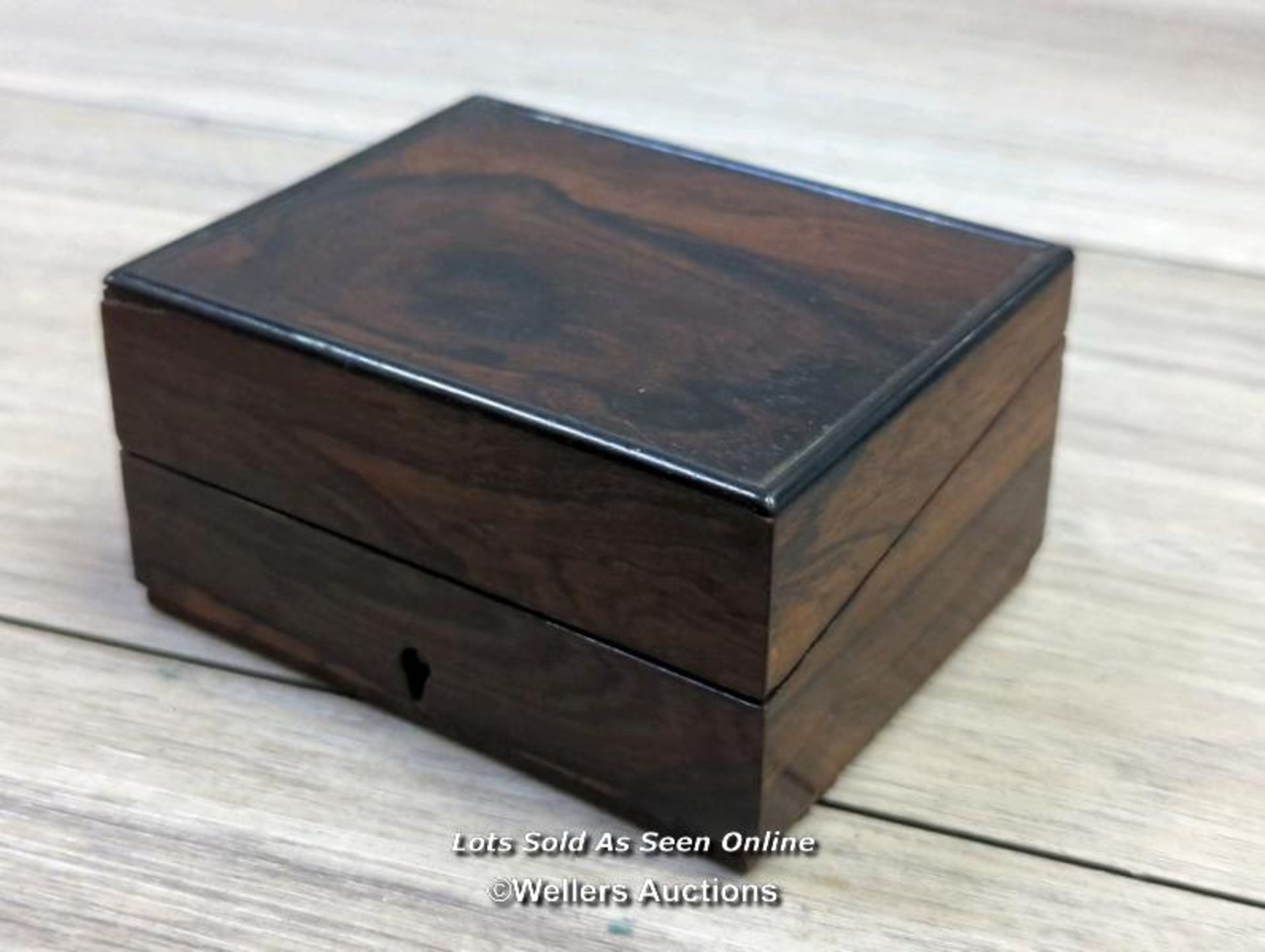 *ANTIQUE (GEORGIAN?) ROSEWOOD POCKET WATCH STAND HOLDER OR BOX FOR RESTORATION. - Image 2 of 5
