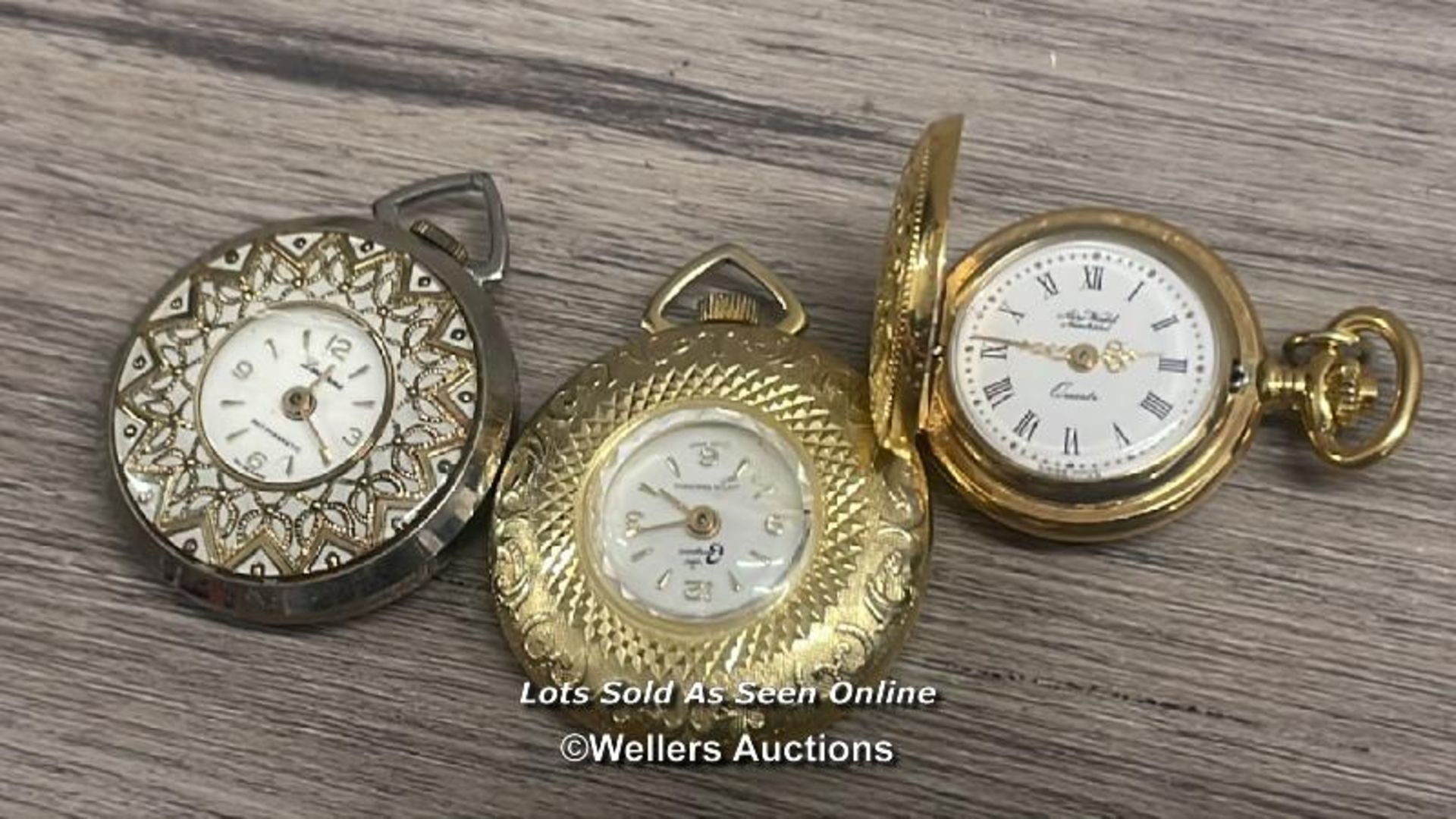 SIX ASSORTED POCKET WATCHES LARGEST 5CM DIAMETER - Bild 8 aus 9