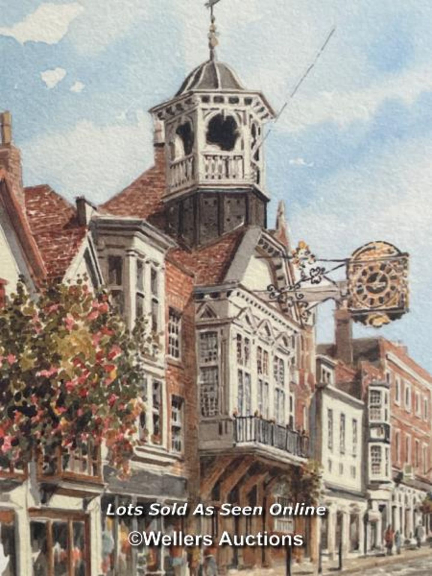 FRAMED & GLAZED PRINT OF GUILDFORD HIGH STREET, 203/800, SIGNED IN PENCIL, 15.5 X 19.5CM - Bild 2 aus 3