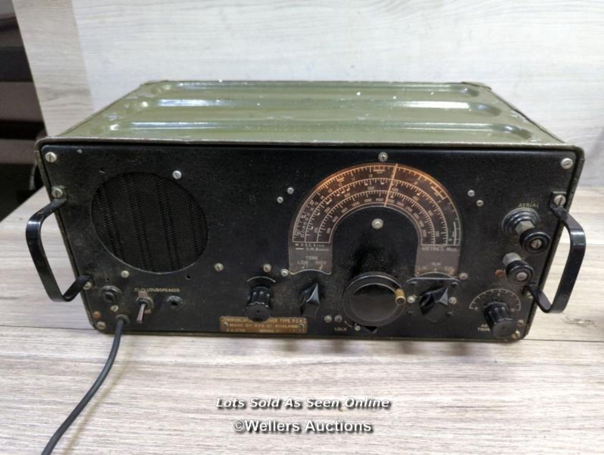 *WW2 BRITISH MILITARY RADIO COMMUNICATION RECEIVER, PYE A. 27718 P.C.R