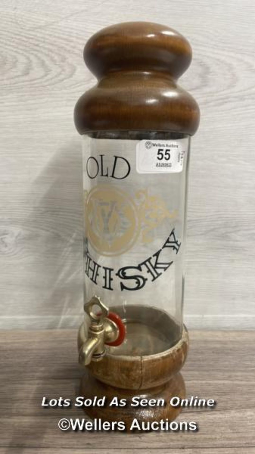 OLD WHISKEY DECANTER WITH TAP