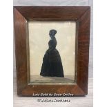 ANTIQUE SILHOUETTE PICTURE, INDISTINCT SIGNATURE, 17.5 X 23CM