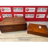 *2 X ANTIQUE ARTIST WATERCOLOUR PAINT BOXES FOR FULL RESTORATION OR SPARE PARTS. [319]