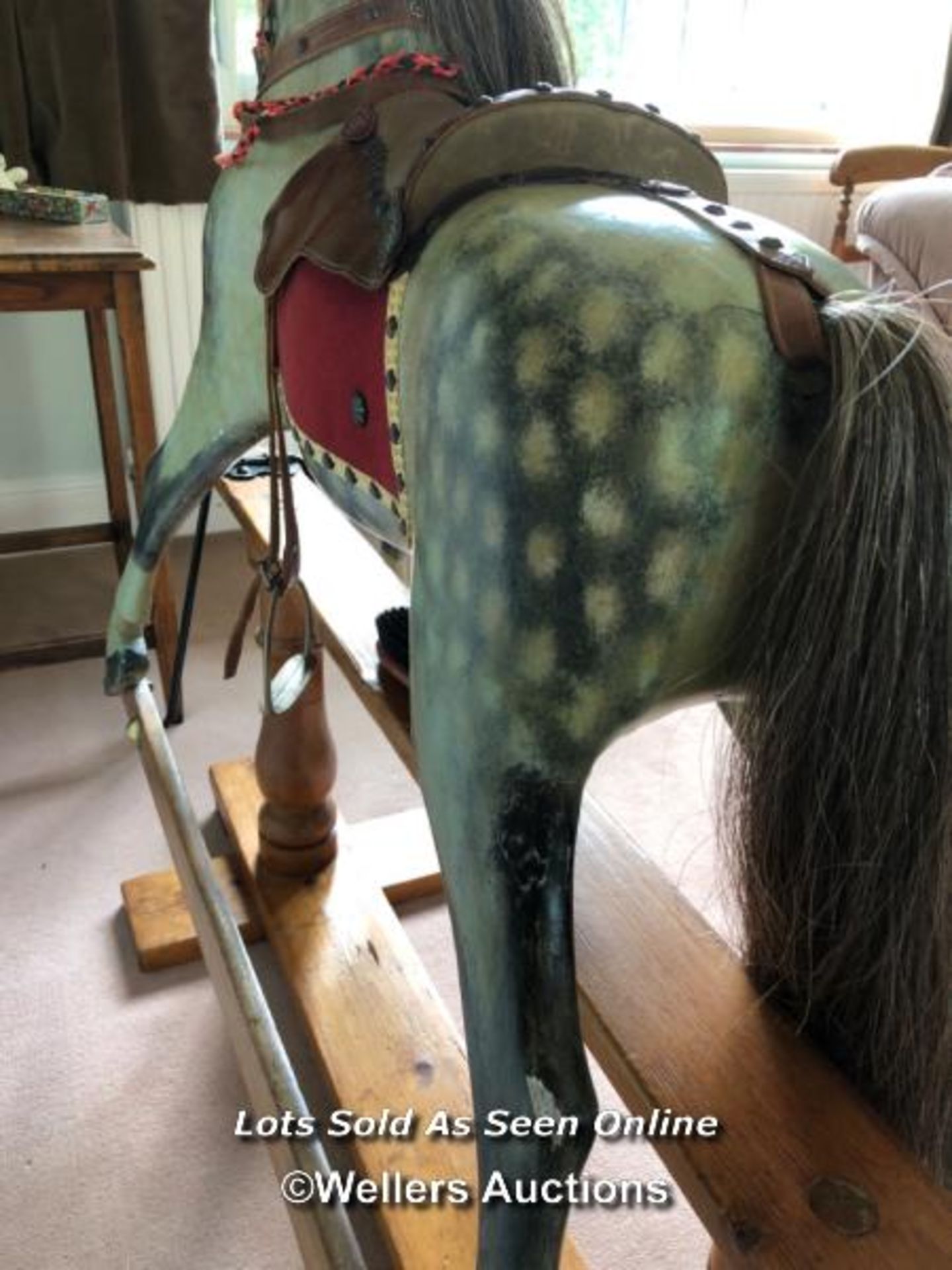 ANTIQUE ROCKING HORSE, BY F.H. AYRES LONDON C1910 - 1920, RESORED IN 1990, 128 X 40 X 110CM, - Image 5 of 7