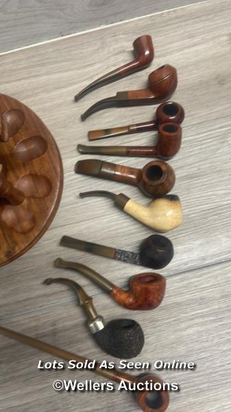 *SMOKING PIPE DISPLAY STAND WITH TEN PIPES INCLUDING JAMBO AND K&P - Image 3 of 5