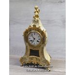 *ANTIQUE FRENCH BOULLE CLOCK RARE MOTHER OF PEARL BERGER PARIS / WITH KEY