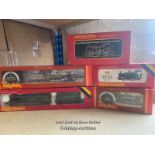 FIVE BOXED HORNBY MODEL TRAINS INCLUDING R.761 G.W.R. HALL LOCOMOTIVE