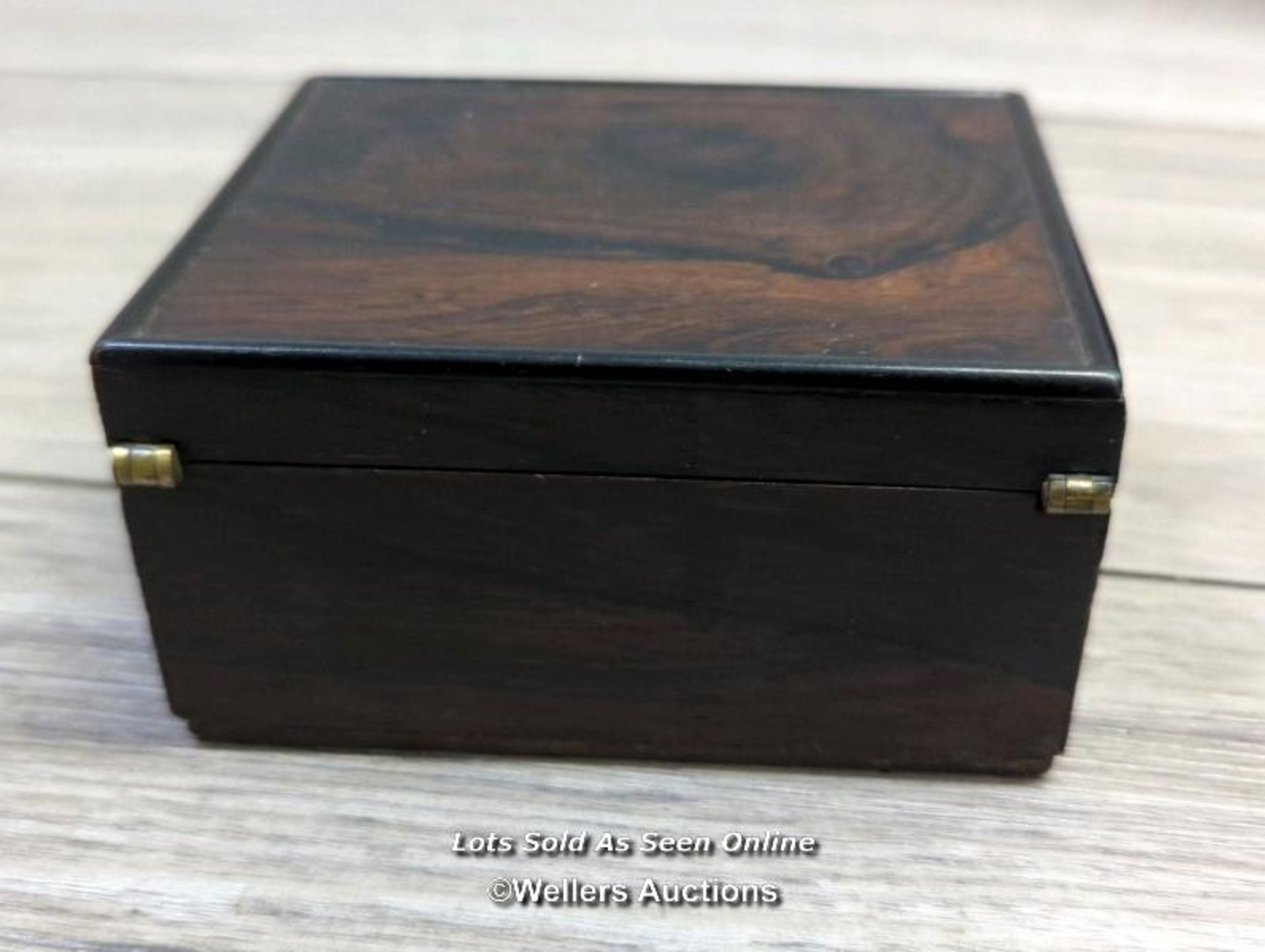 *ANTIQUE (GEORGIAN?) ROSEWOOD POCKET WATCH STAND HOLDER OR BOX FOR RESTORATION. - Image 5 of 5