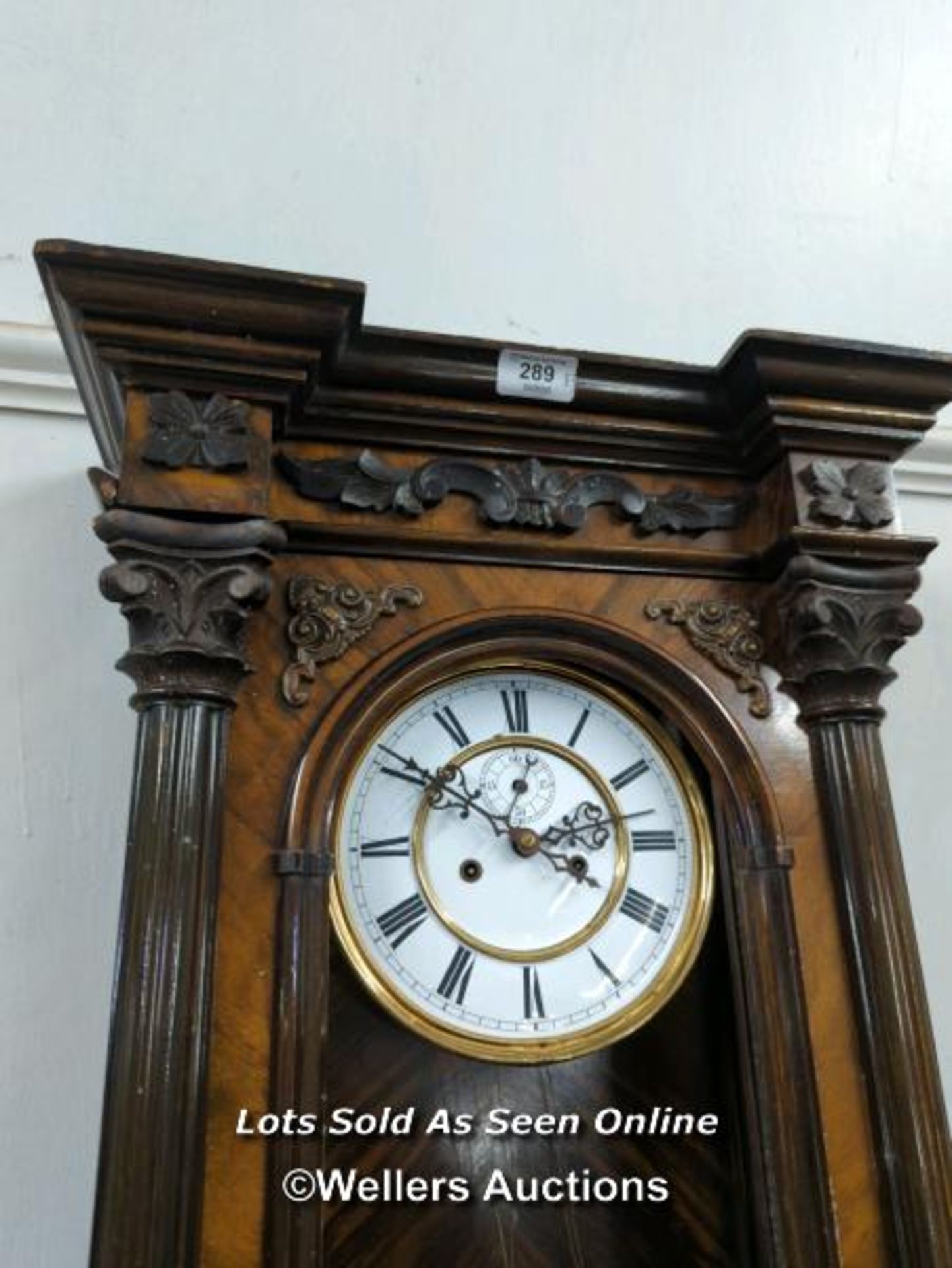 *VINTAGE MAHOGANY VIENNA REGULATOR WALL CLOCK - Bild 2 aus 7