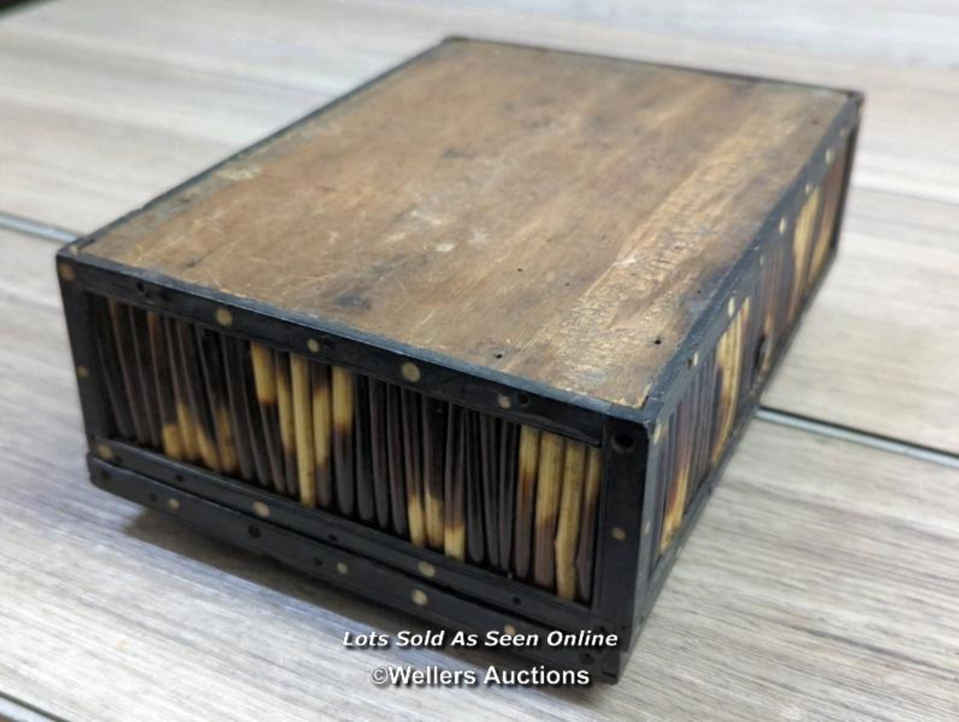 *ANTIQUE PORCUPINE QUILL BOX FOR RESTORATION CALLE - Image 6 of 6