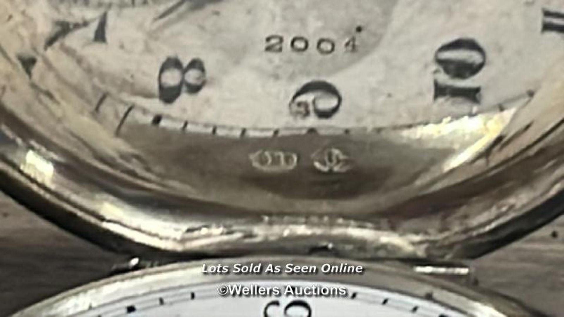 SILVER NIMRA POCKET WATCH, NOT IN WORKING ORDER, 5CM DIAMETER, 87G - Image 2 of 4