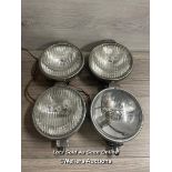 VINTAGE AUTOMOTIVE - FOUR ASSORTED LUCAS HEADLIGHTS