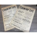 TWO COUNTRY LIFE MAGAZINES DATED DECEMBER 1914 & FEBRUARY 1915