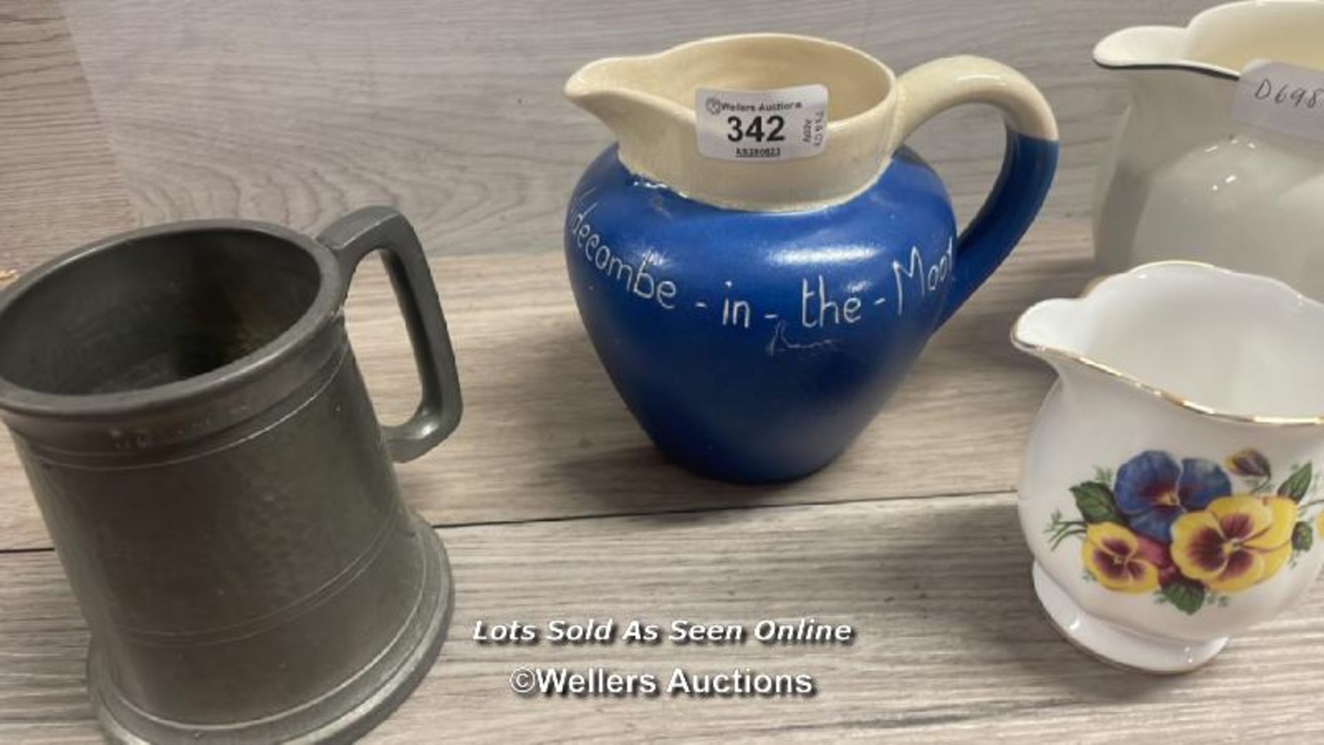 EIGHT ASSORTED JUGS INCLUDING WADE AND A PEWTER TANKARD - Image 4 of 4