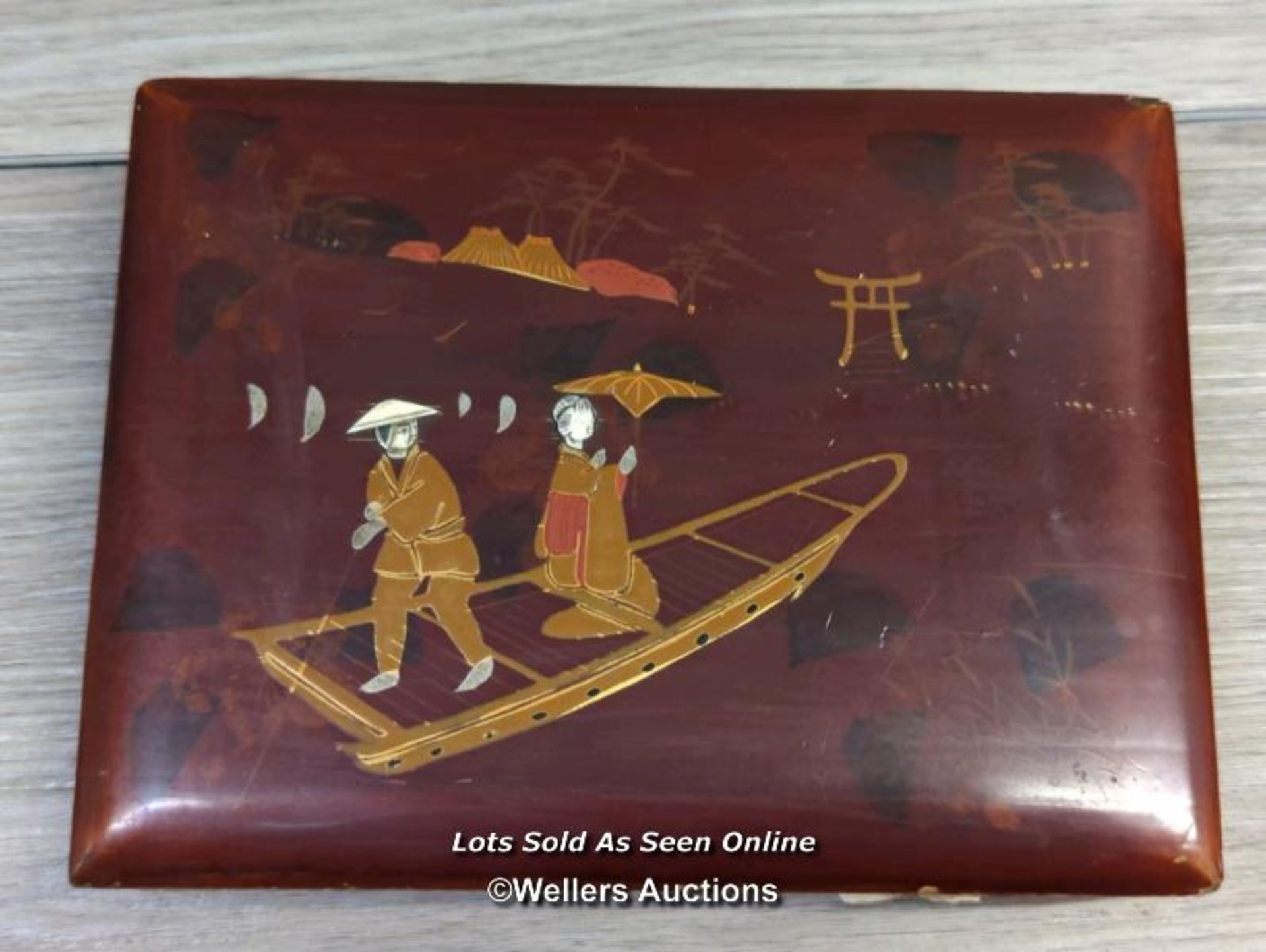 *FINE JAPANESE MEIJI PERIOD 1868-1912 RED LACQUER ALBUM 50 HAND COLOURED PHOTOS - Image 2 of 19