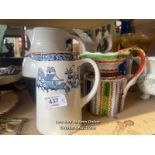 THREE JUGS TO INCLUDE ALVA WOODSWARE, IRONSTONE AND ONE OTHER