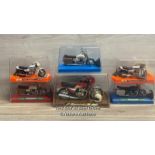 SIX COLLECTABLE MODEL MOTORBIKES