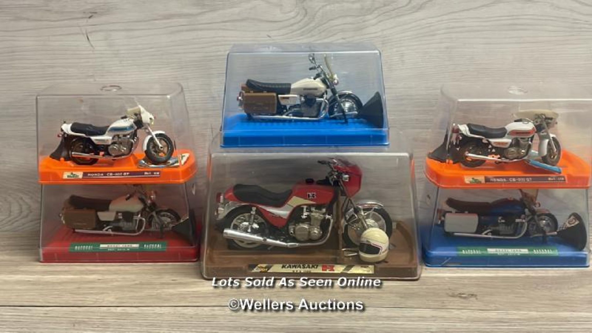 SIX COLLECTABLE MODEL MOTORBIKES