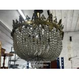 ANTIQUE CHANDELIER LIGHT FITTED FOR ELECTRICITY, 45 X 55CM