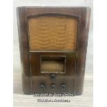 VINTAGE BUSH RADIO, 41 X 52 X 26CM