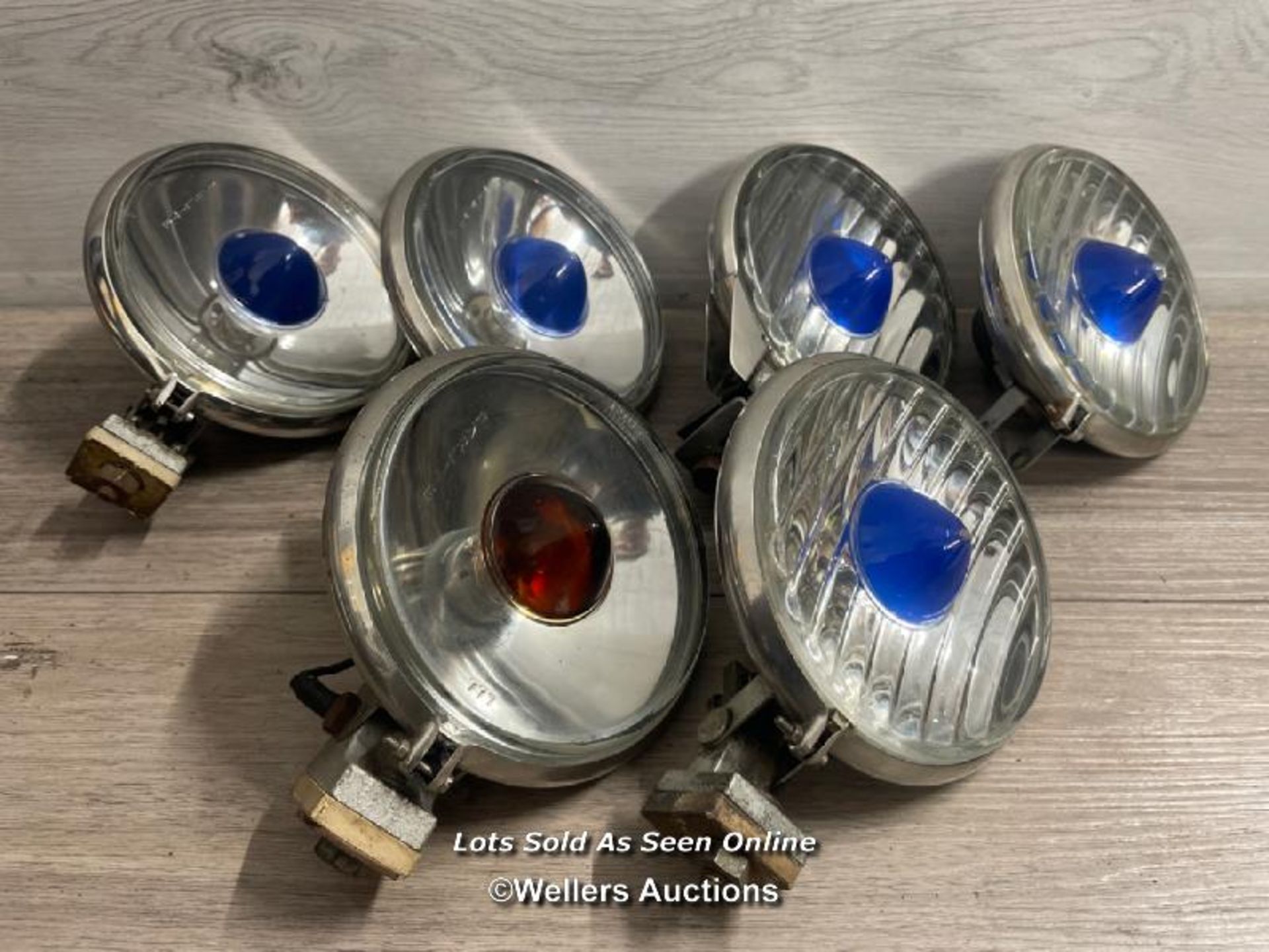 VINTAGE AUTOMOTIVE - SIX ASSORTED FOG LIGHTS INCLUDING NOTEK