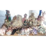 QUANTITY OF ASSORTED DOLLS OF DIFFERENT MAKES, SHAPES AND SIZES