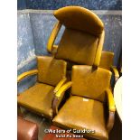 *X5 LEATHER UPHOLSTERED WAITING CHAIRS - 89CM H X 60CM W X 45 D