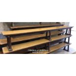 *OAK GYMNASIUM BENCH WITH 3 FEET - 2.98M L